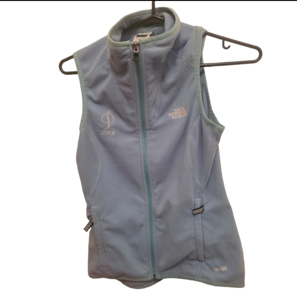 The North Face Aspen  Light Blue‎ Fleece Womens Vest Size XS - Picture 1 of 6